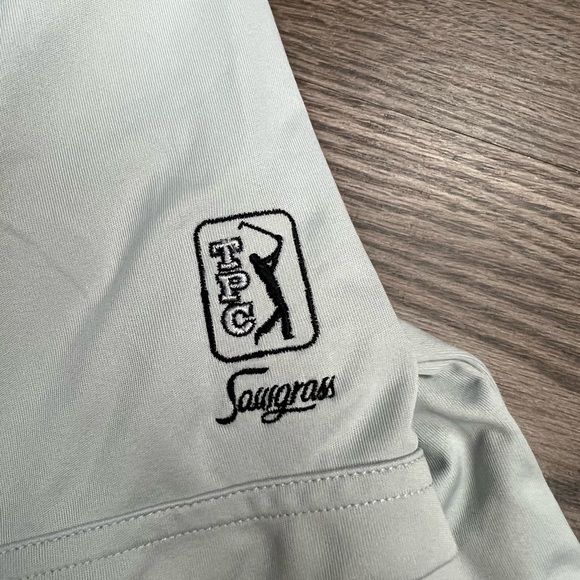 Travis Mathew Light Grey Pearl Button Polo Shirt M - Picture 5 of 5